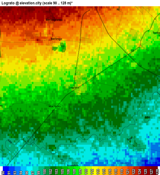 Lograto elevation map