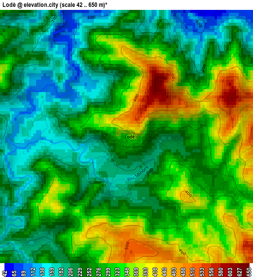 Lodè elevation map