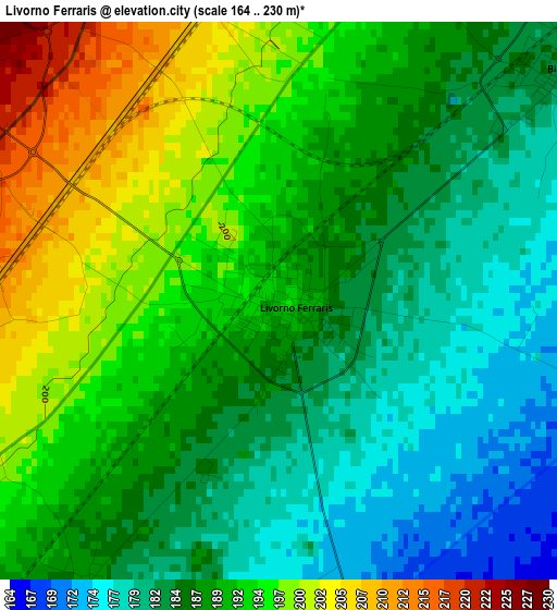 Livorno Ferraris elevation map