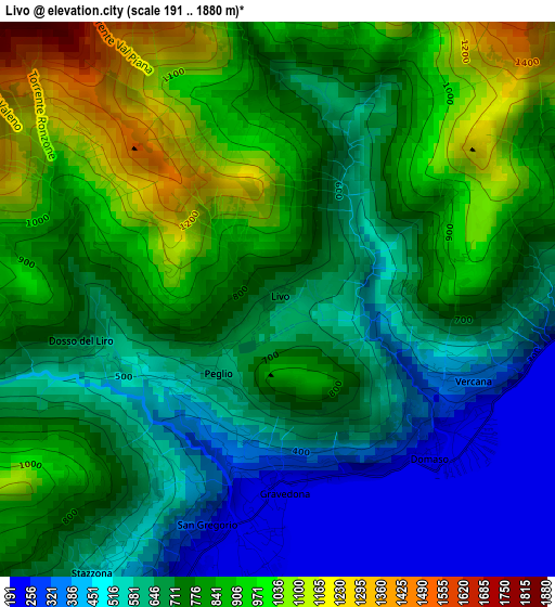 Livo elevation map