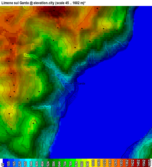 Limone sul Garda elevation map