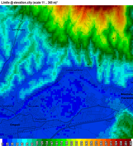 Limite elevation map