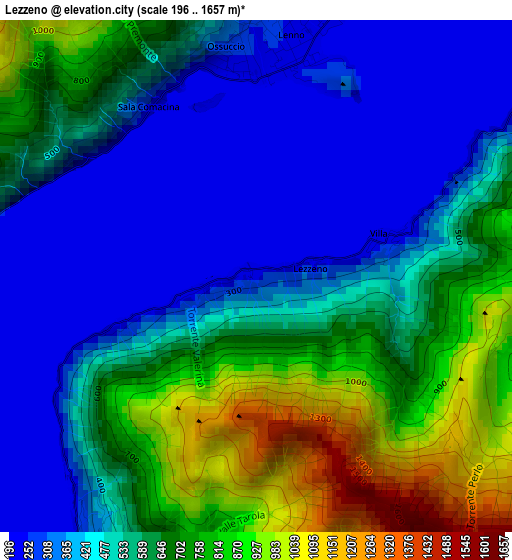 Lezzeno elevation map