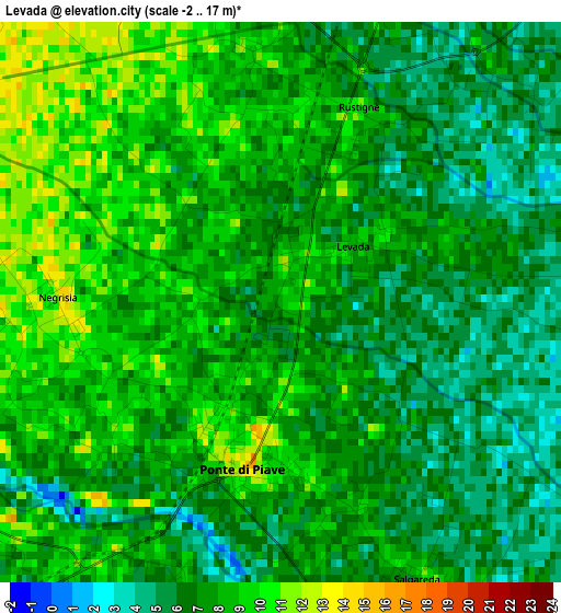 Levada elevation map