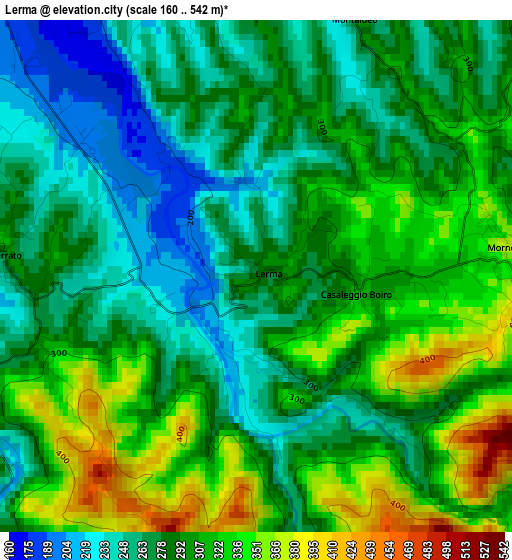 Lerma elevation map