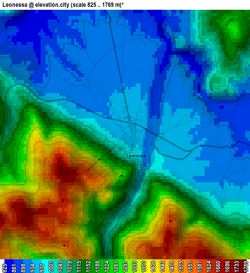 Leonessa elevation map