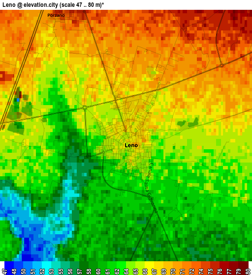 Leno elevation map