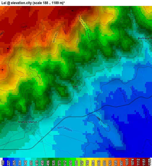 Lei elevation map