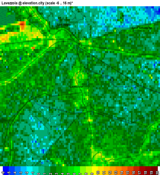 Lavezzola elevation map