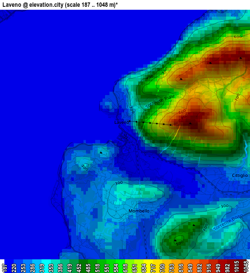 Laveno elevation map