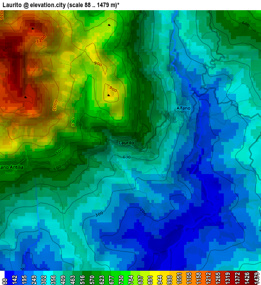 Laurito elevation map