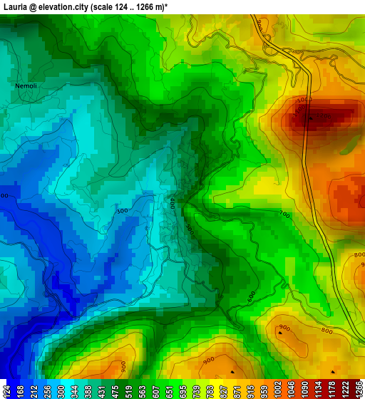 Lauria elevation map