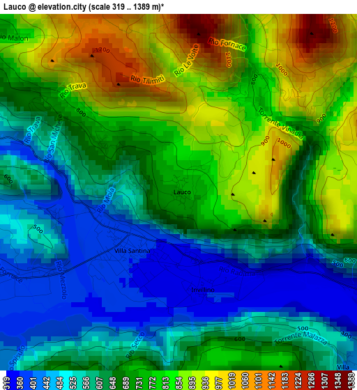 Lauco elevation map