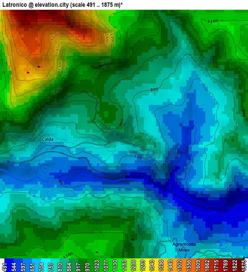 Latronico elevation map