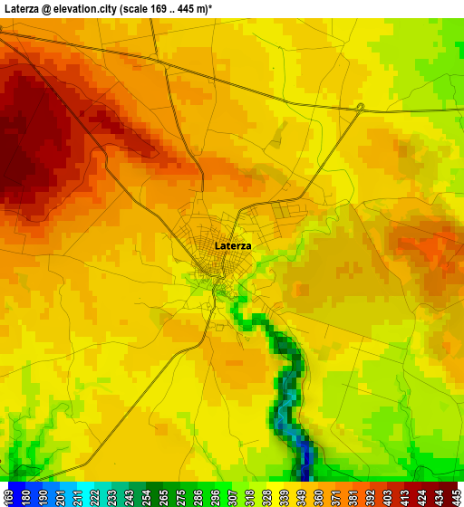 Laterza elevation map
