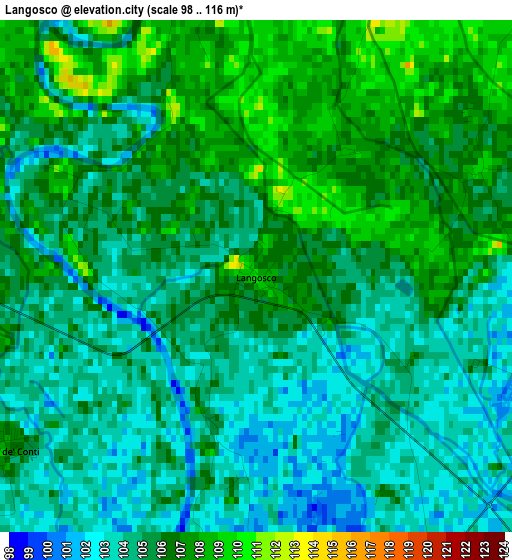 Langosco elevation map