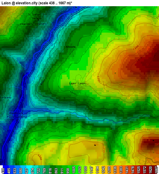 Laion elevation map