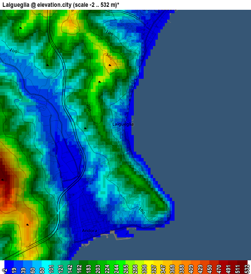 Laigueglia elevation map