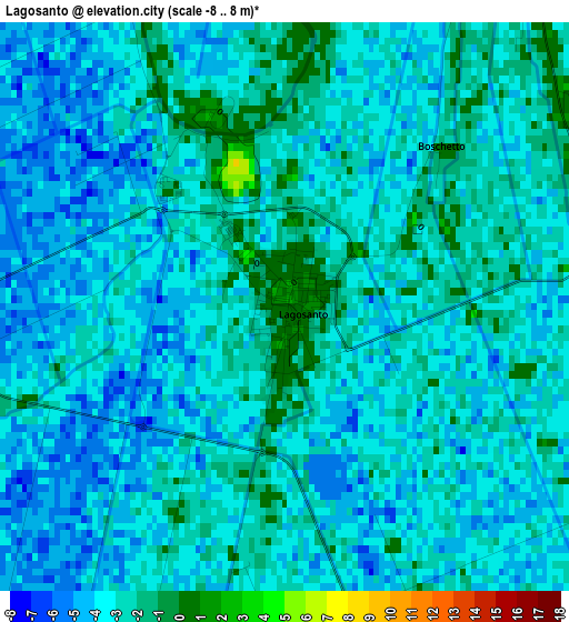 Lagosanto elevation map