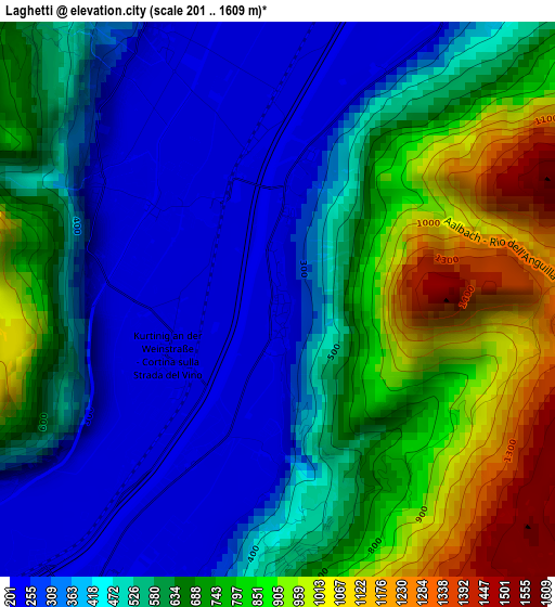 Laghetti elevation map