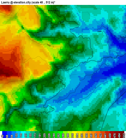 Laerru elevation map