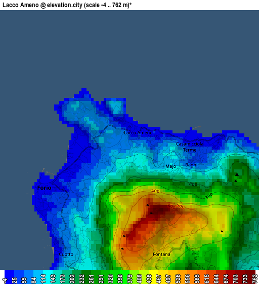 Lacco Ameno elevation map