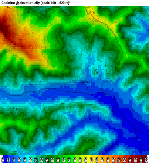 Casinina elevation map