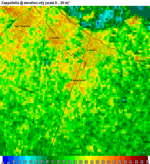 Cappelletta elevation map