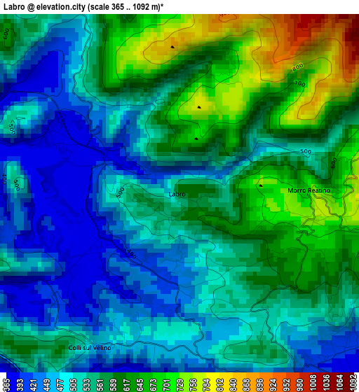 Labro elevation map