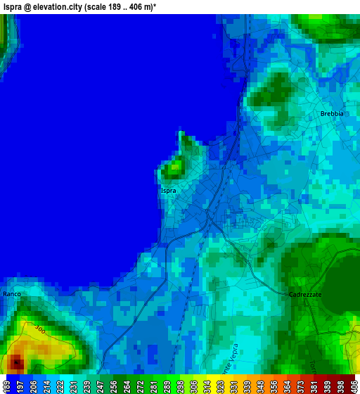 Ispra elevation map