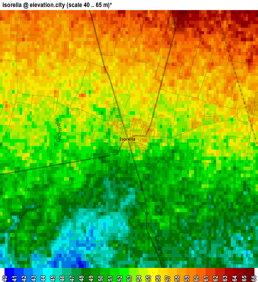 Isorella elevation map