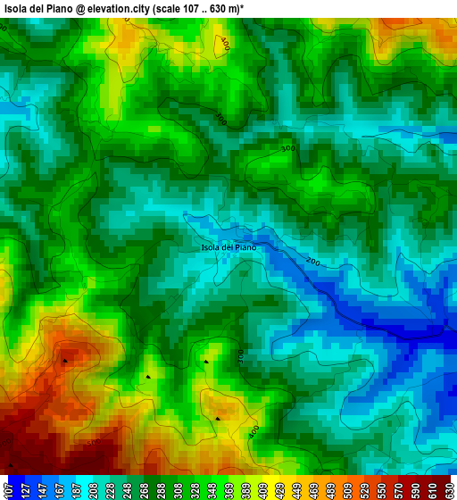 Isola del Piano elevation map