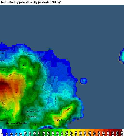 Ischia Porto elevation map