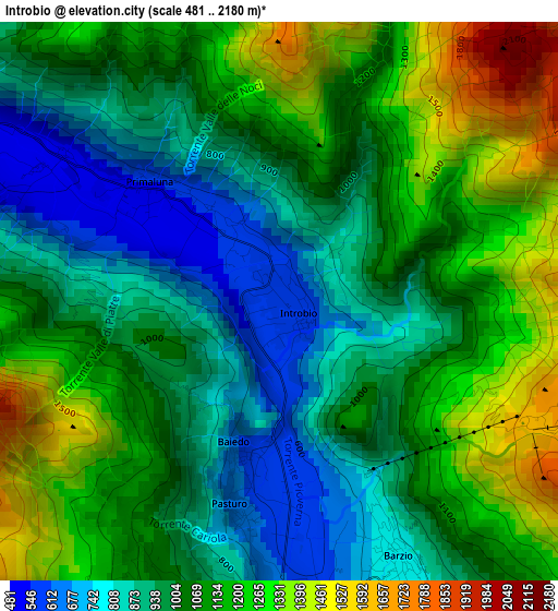 Introbio elevation map