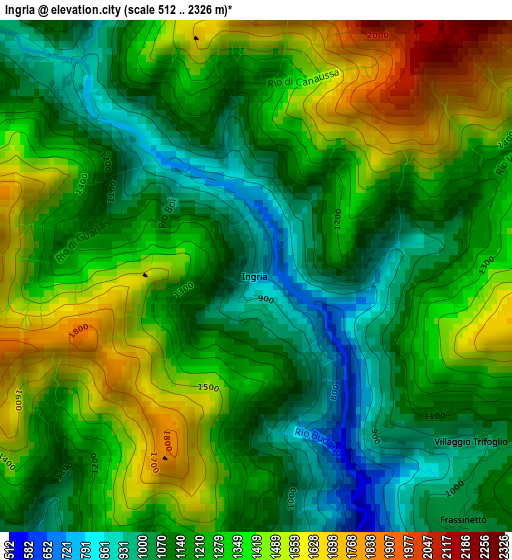 Ingria elevation map