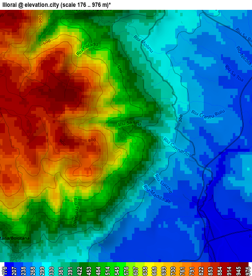 Illorai elevation map