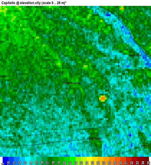 Capitello elevation map