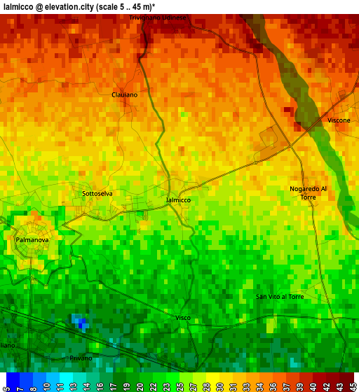 Ialmicco elevation map