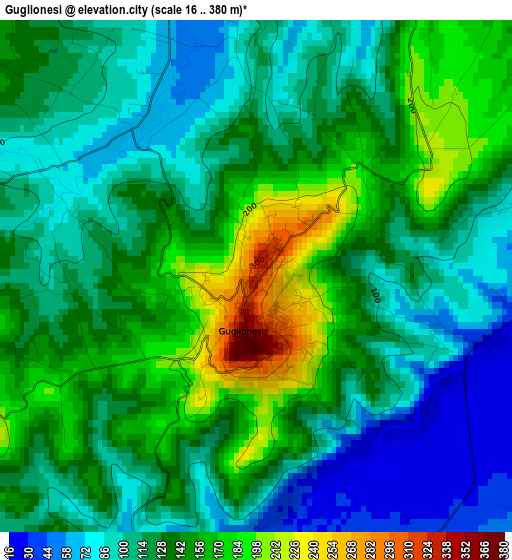 Guglionesi elevation map