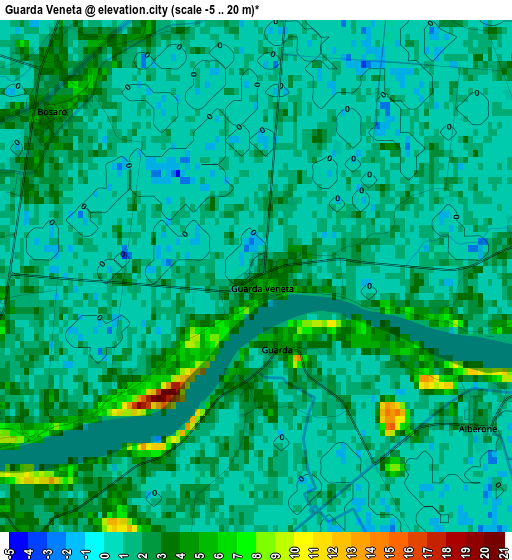 Guarda Veneta elevation map