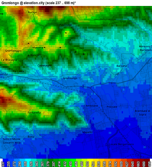 Gromlongo elevation map