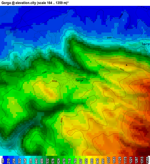 Gorga elevation map