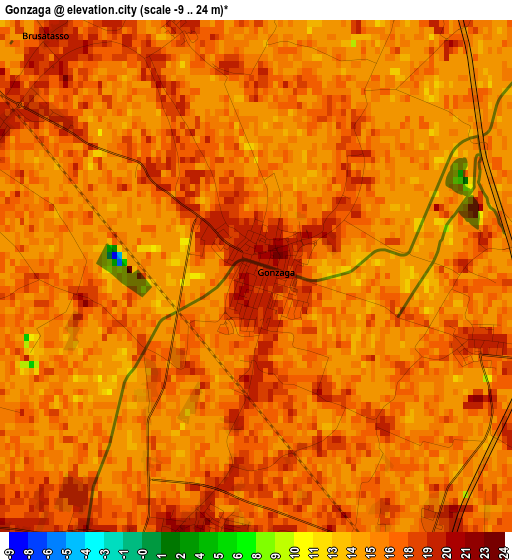 Gonzaga elevation map