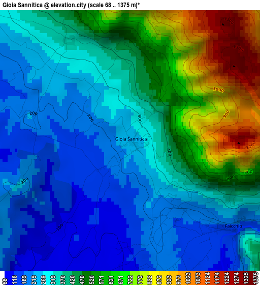 Gioia Sannitica elevation map