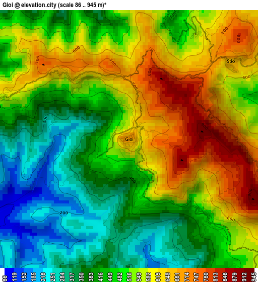 Gioi elevation map