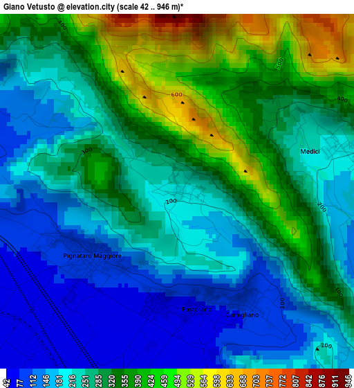 Giano Vetusto elevation map