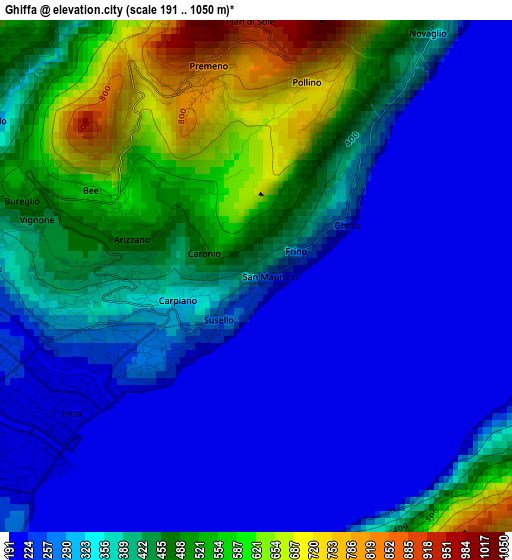 Ghiffa elevation map