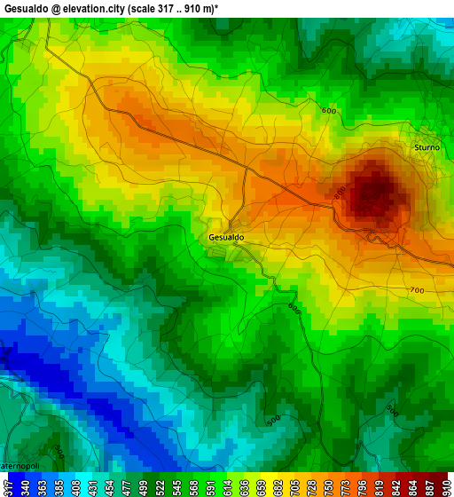 Gesualdo elevation map