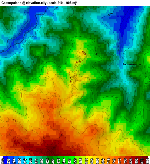 Gessopalena elevation map