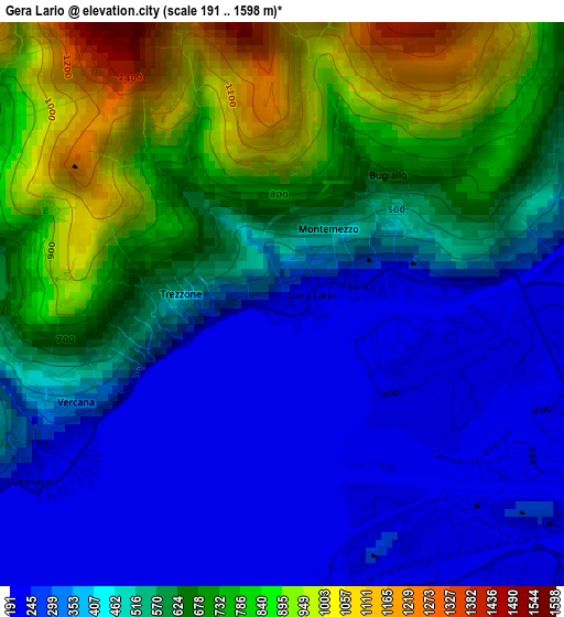 Gera Lario elevation map